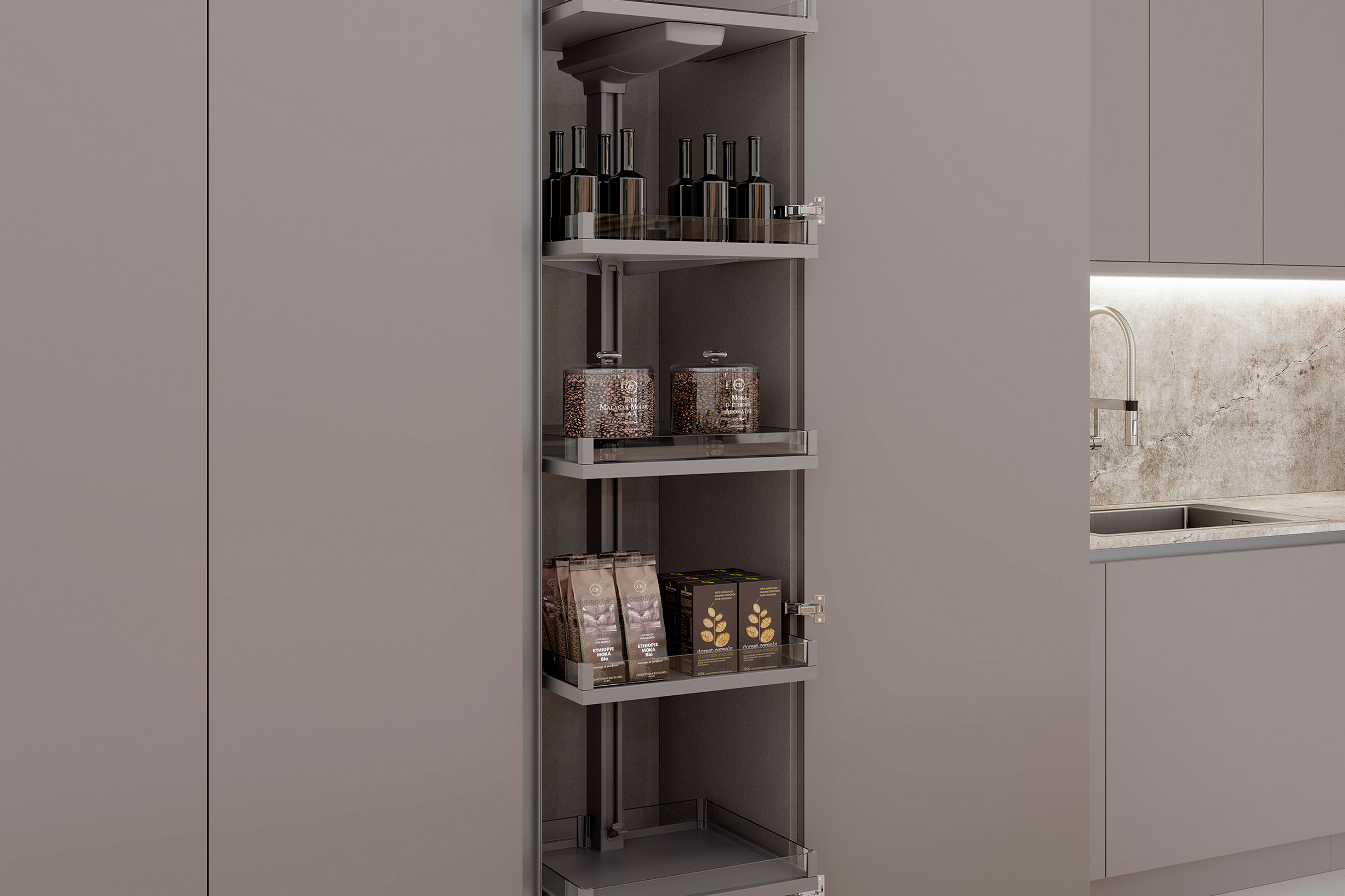 Tandem Solo Pull Out Column 6 Trays